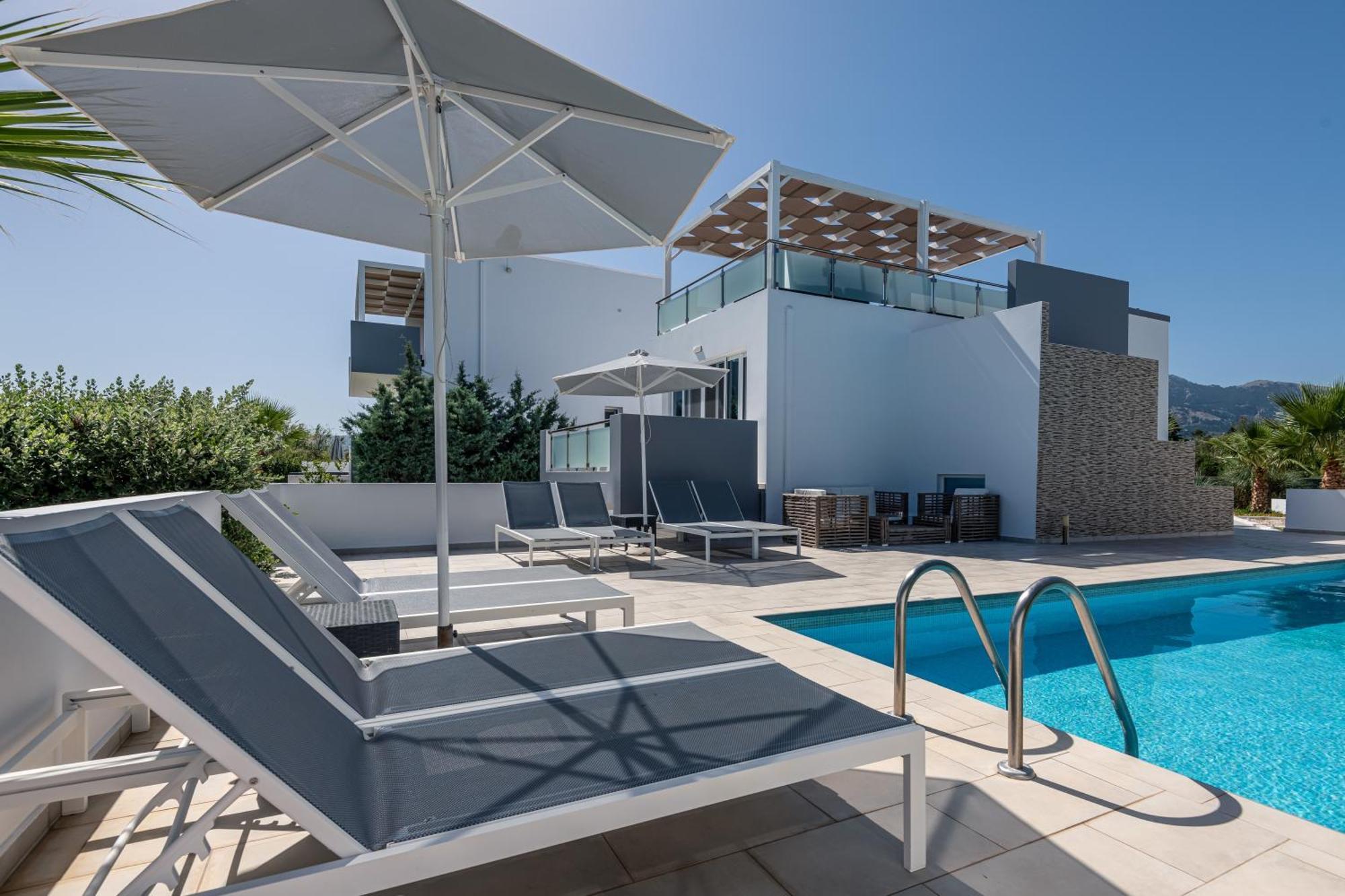 Asteria Pearl Villa 2 With Rooftop Jacuzzi Tigaki Exteriör bild